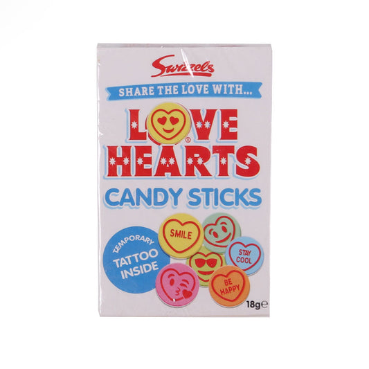 SWIZZLES LOVE HEARTS TATTOO CANDY STICKS 18 GM