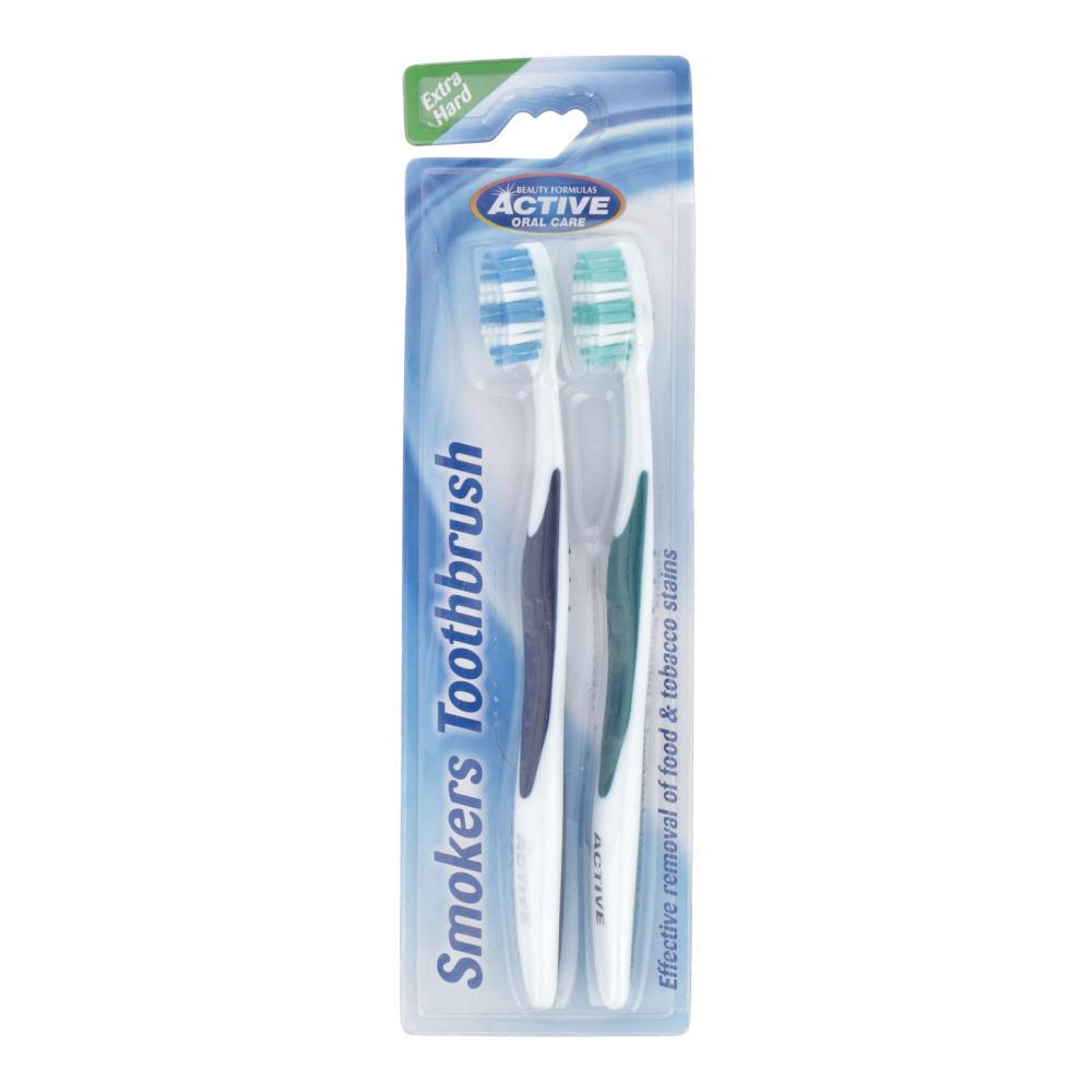 ACTIVE TOOTH BRUSH SMOKERS ORAL CARE TWIN PACK PC