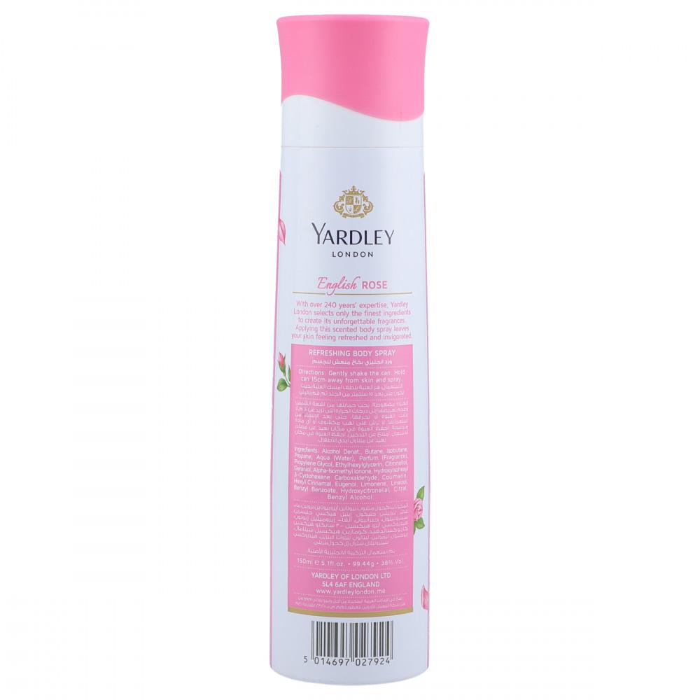 YARDLEY BODY SPRAY ENGLISH ROSE 150 ML