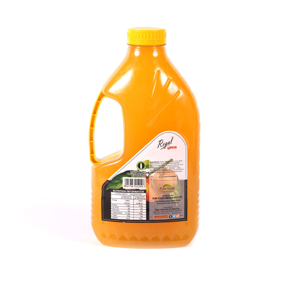 REGAL SIPRUS JUICE PEACH NECTAR BOTTLE 2 LTR