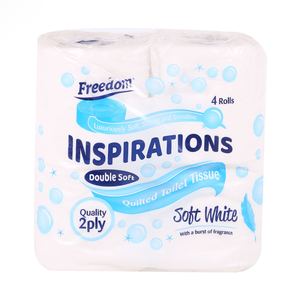 FREEDOM INSPIRATIONS TOILET TISSUE PURE WHITE 4PC