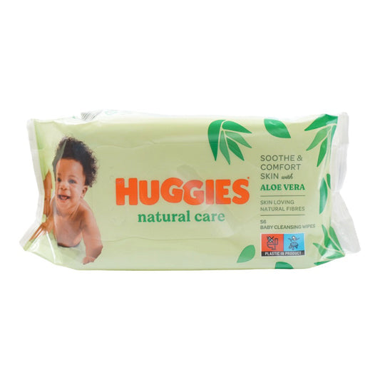 HUGGIES BABY WIPES NATURAL CARE WITH ALOE VERA 56 PC