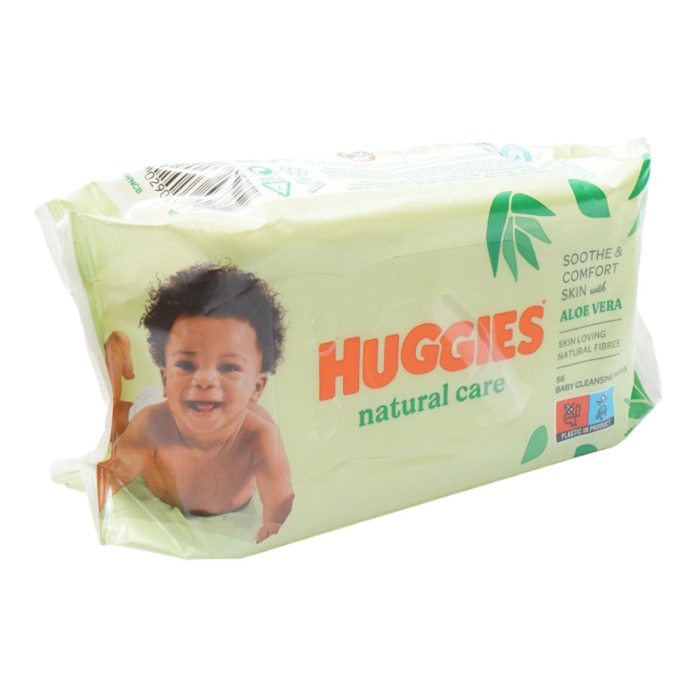 HUGGIES BABY WIPES NATURAL CARE WITH ALOE VERA 56 PC