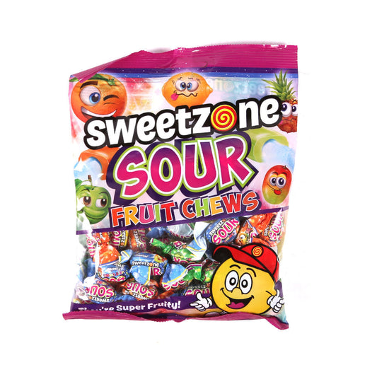 SWEETZONE SOUR FRUIT CHEWS CANDY POUCH 180 GM