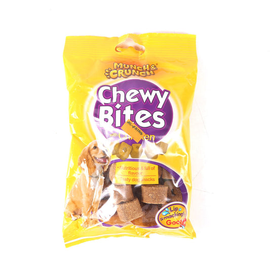 MUNCH & CRUNCH DOG FOOD CHEWY BITES WITH CHICKEN 170 GM