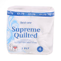 BEST ONE TISSUE SUPREME QUILTED 4PC 3 PLY