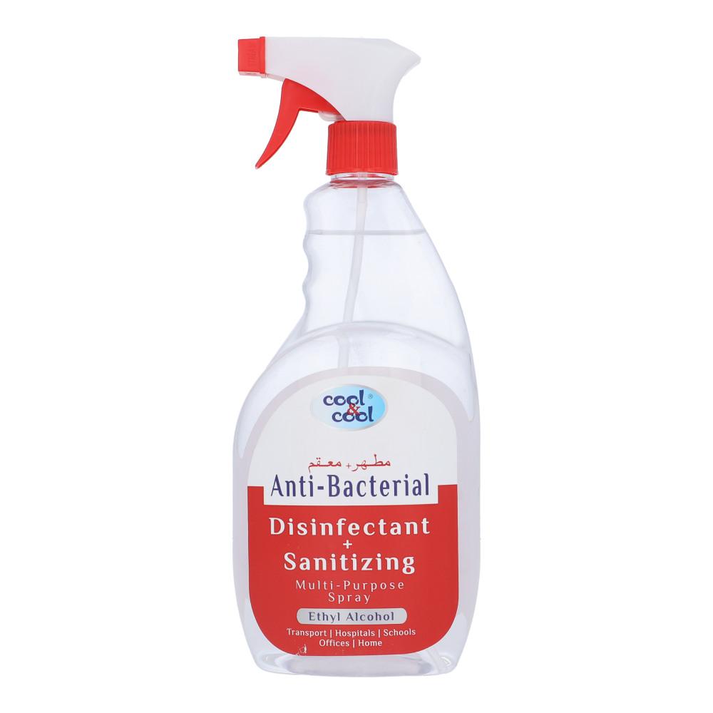 COOL AND COOL ANTI BACTERIAL DISINFECTANT AND SANITIZING SPRAY 750ML