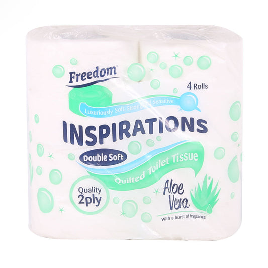 FREEDOM INSPIRATIONS TOILET TISSUE ALOE VERA 4PC