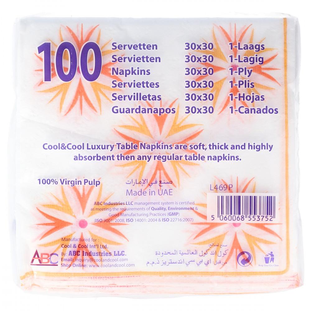 COOL & COOL TABLE NAPKIN PRINTRD 100PC PC