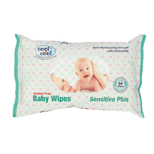 COOL & COOL BABY SENSITIVE WIPES (64 + 8)S