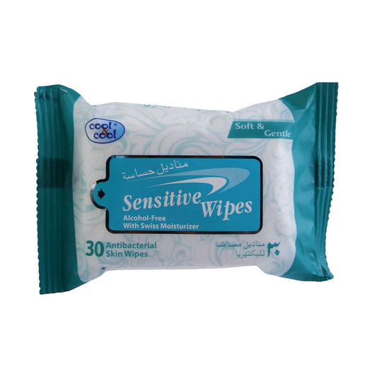 COOL & COOL SENSITIVE WIPES 30S