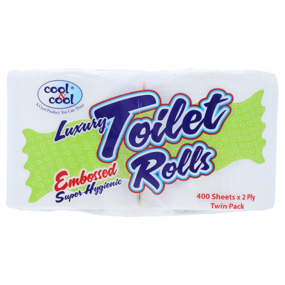 COOL & COOL TOILET ROLL WHITE 1X2X400S