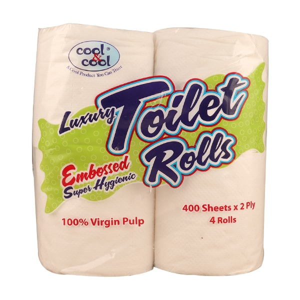 COOL & COOL TOILET ROLL WHITE 1X4X400S