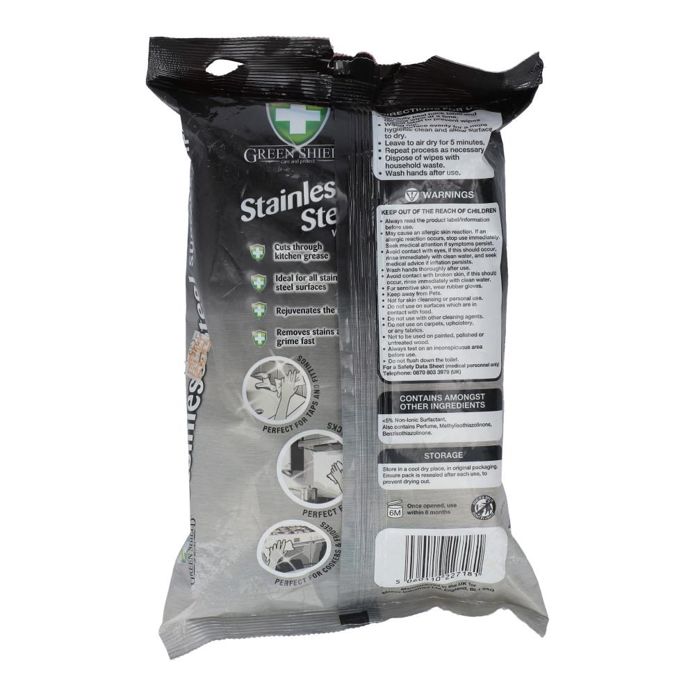 GREEN SHIELD STAINLESS STEEL WIPES 70PCS