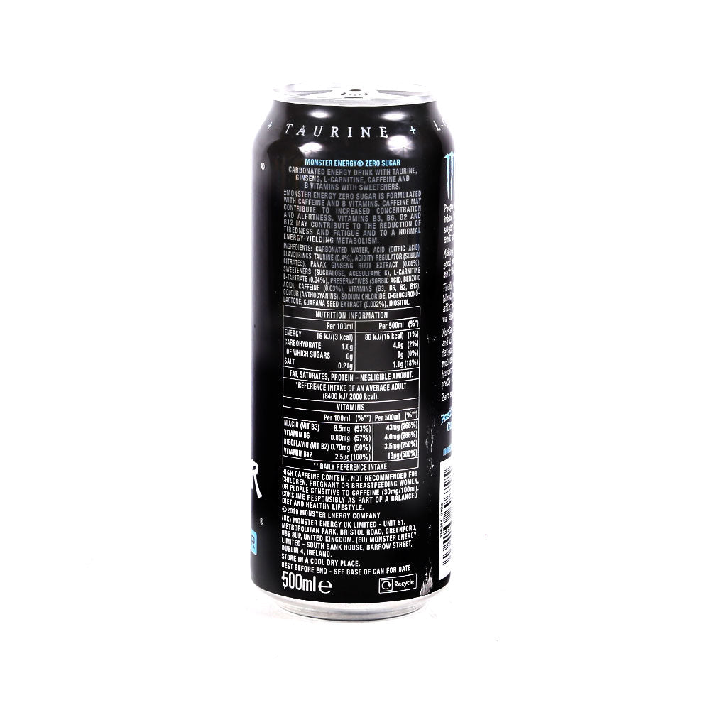 MONSTER ENERGY DRINK ZERO SUGAR 500 ML