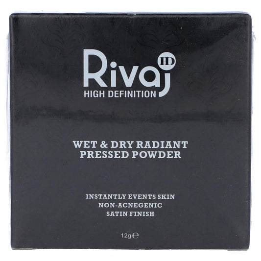RIVAJ HD WET & DRY RADIANT PRESSED POWDER 12G