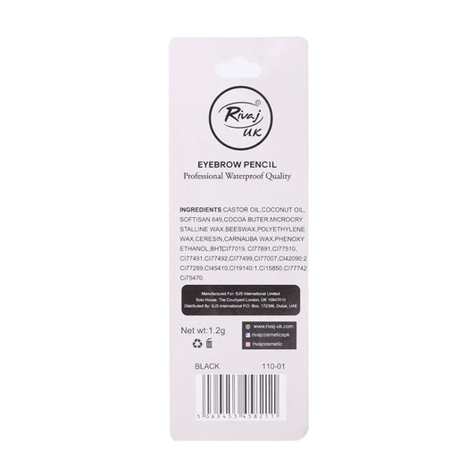 RIVAJ EYEBROW WITH BRUSH PENCIL BLACK 1.2G