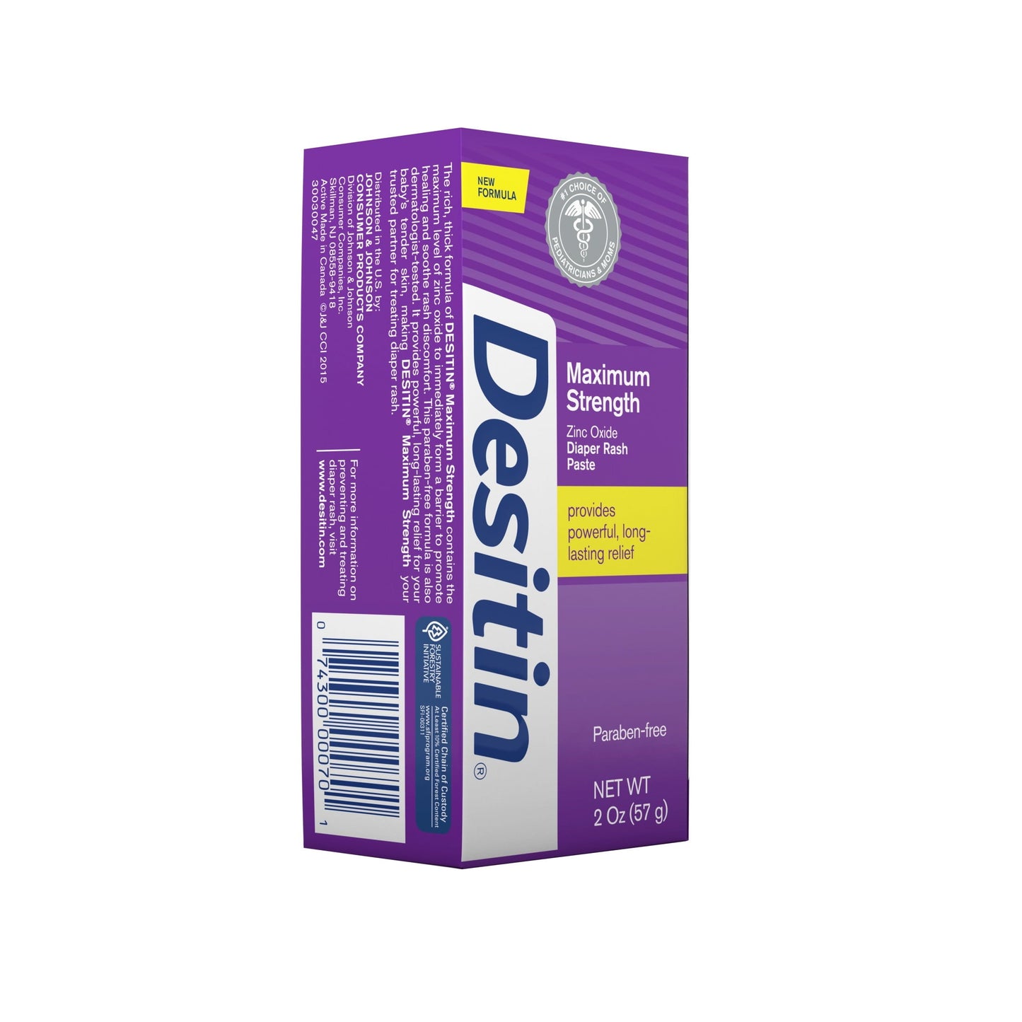 Desitin Maximum Strength Baby Diaper Rash Cream, Travel Size, 2 oz