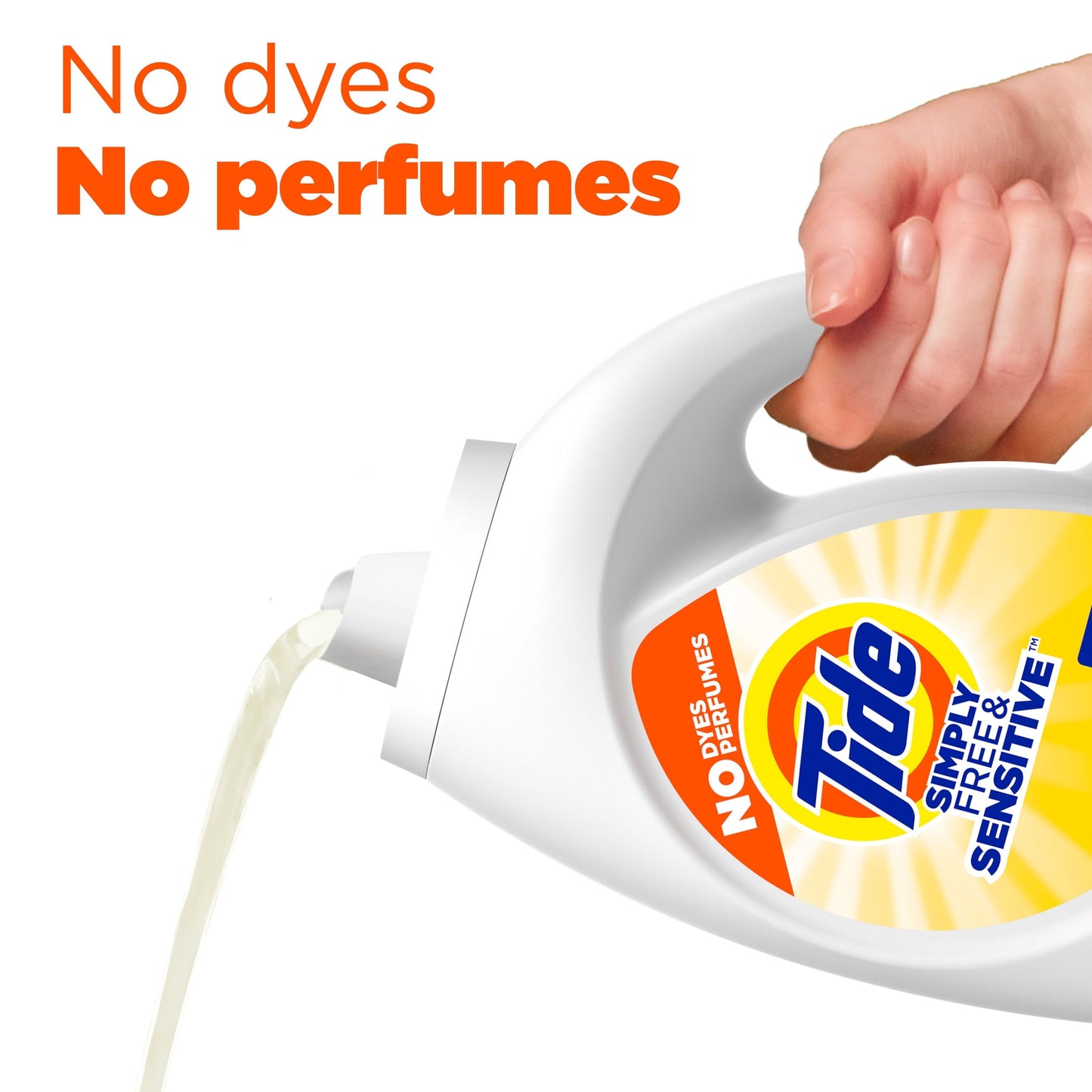 Tide Simply Liquid Laundry Detergent, Free & Sensitive, 31 fl oz, 22 Loads