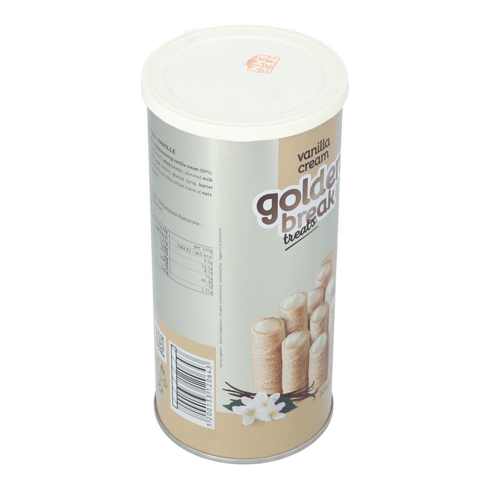 GOLDEN BREAK WAFER TREATS VANILLA CREAM TIN 300 GM