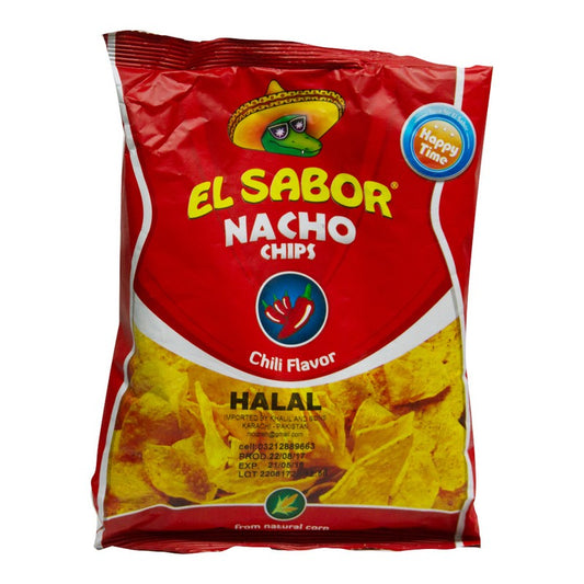 EL SABOR NACHO CHIPS CHILI FLAVOR 100 GM