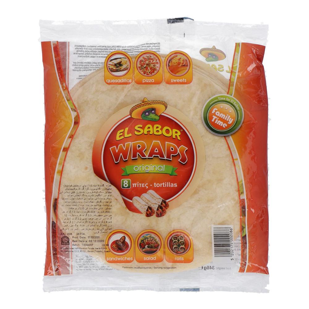 EL SABOR WRAPS BREAD ORIGINAL 8PC 346 GM