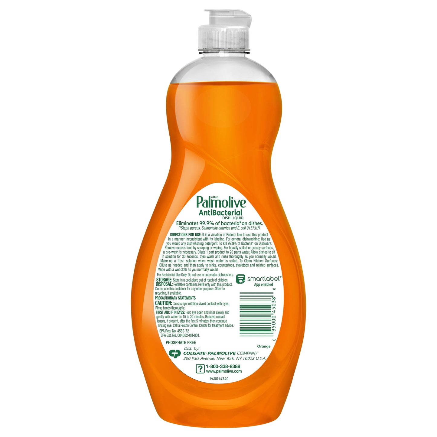 Palmolive Antibacterial Liquid Dish Soap, Orange Scent, 20 Fluid Ounce