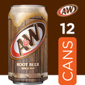 A&W Caffeine-Free, Low Sodium Root Beer Soda Pop, 12 fl oz, 12 Pack Cans