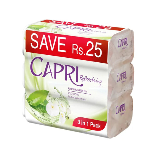 CAPRI SOAP REFRESHING PURIFYING GREEN TEA 3PC PACK