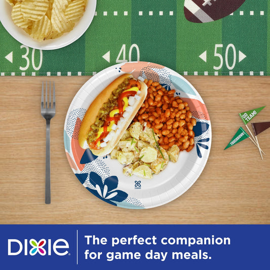 Dixie Disposable Paper Plates, Multicolor, 10 in, 210 Count