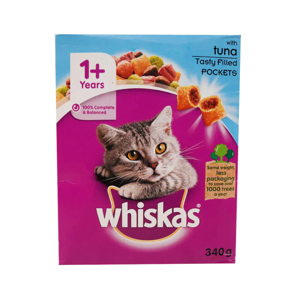 WHISKAS CAT FOOD TUNA 340 GM BASIC