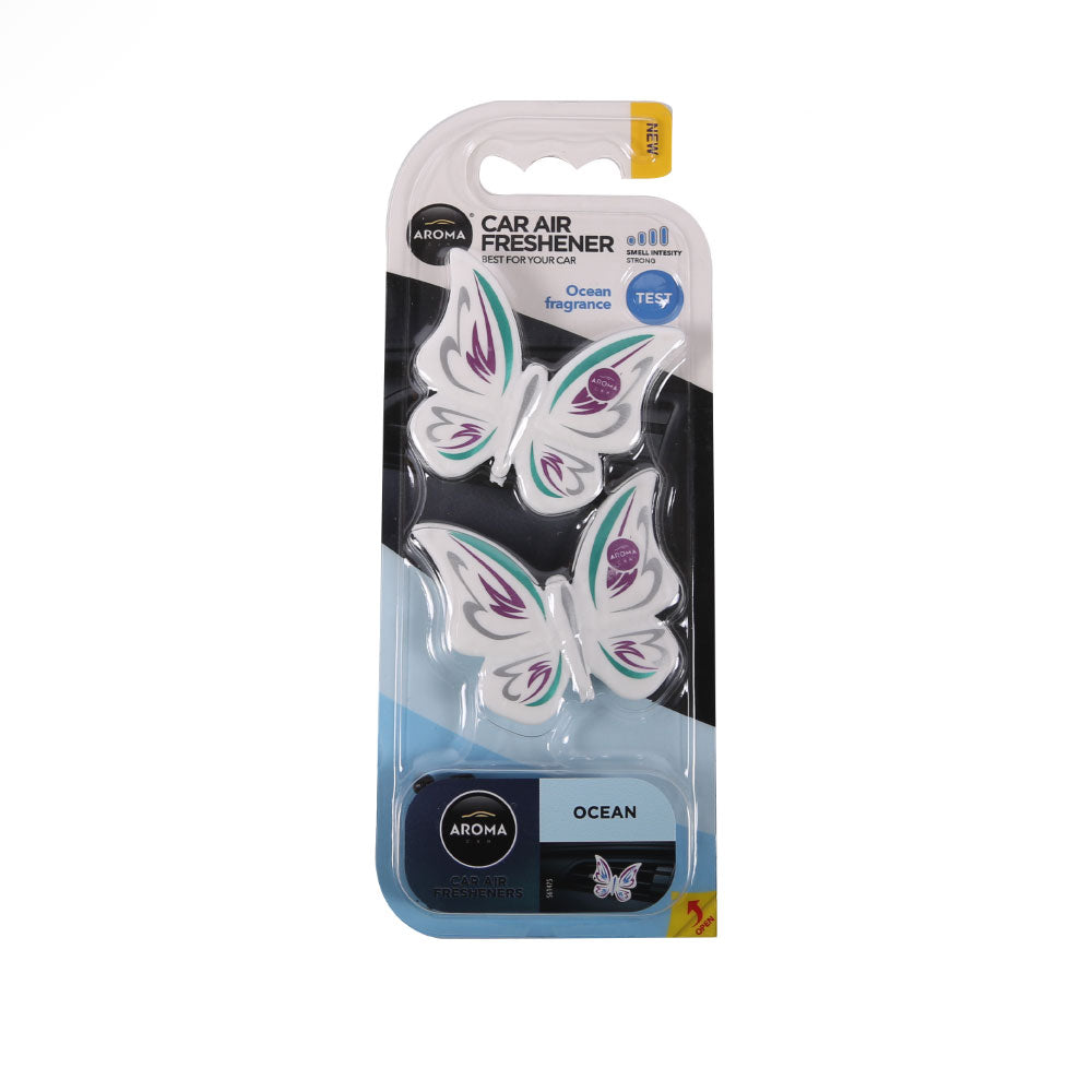 AROMA CAR AIR FRESHENER DOUBLE BUTTERFLY OCEAN