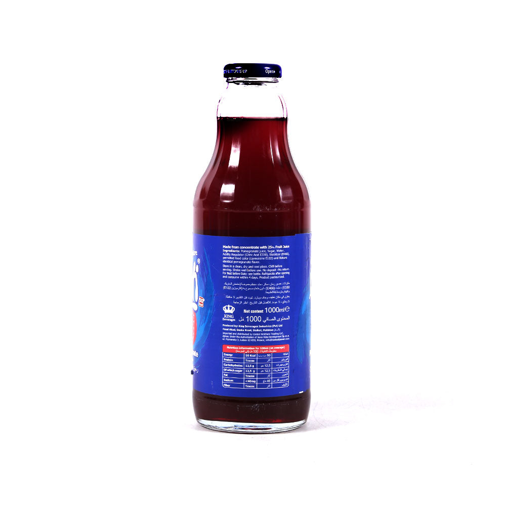 FRUTI POMEGRANT GLASS BOTTLE 1 LTR