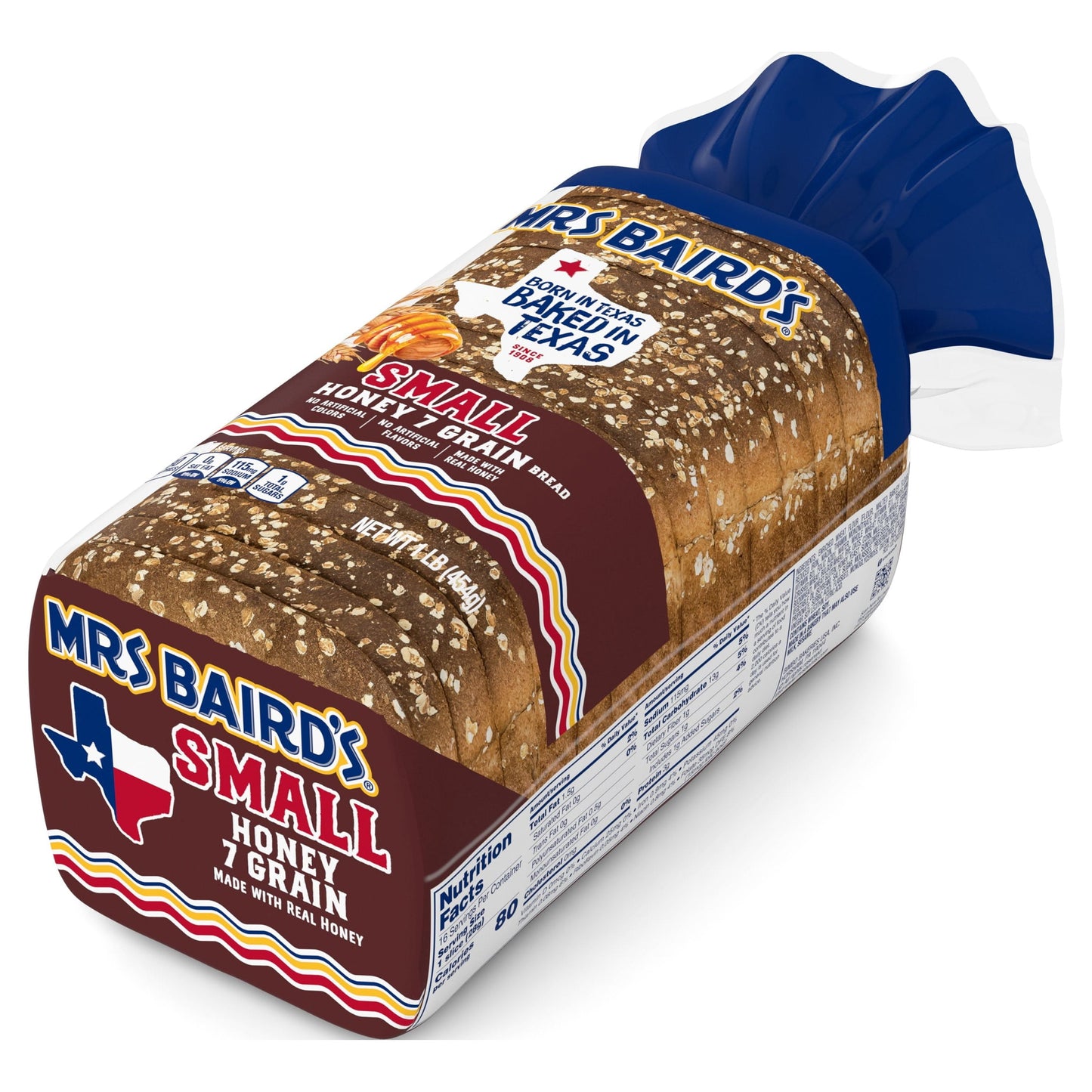 Mrs Baird's Small Honey 7 Grain Bread, 16 oz