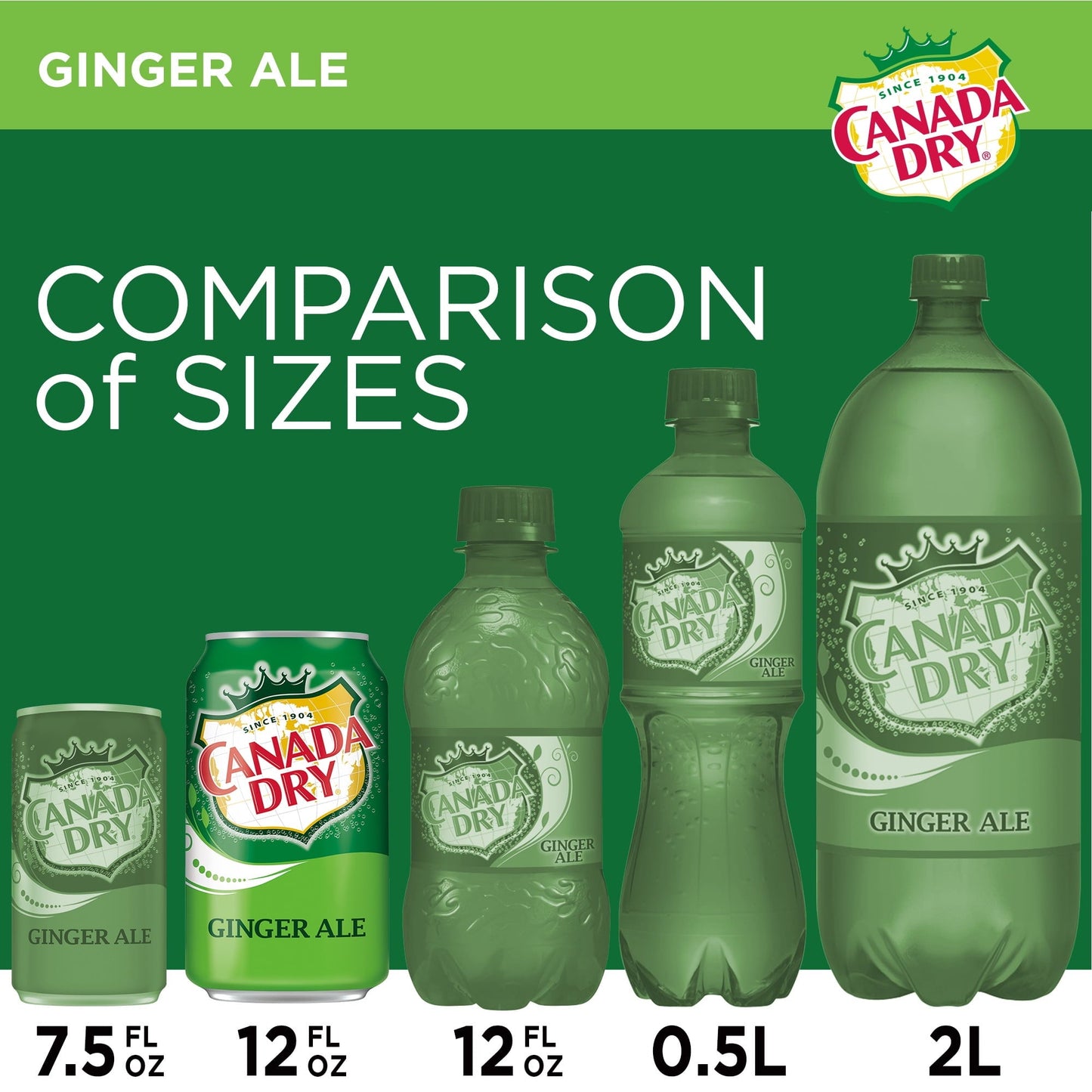 Canada Dry Ginger Ale Soda, 12 fl oz, 12 Pack Cans