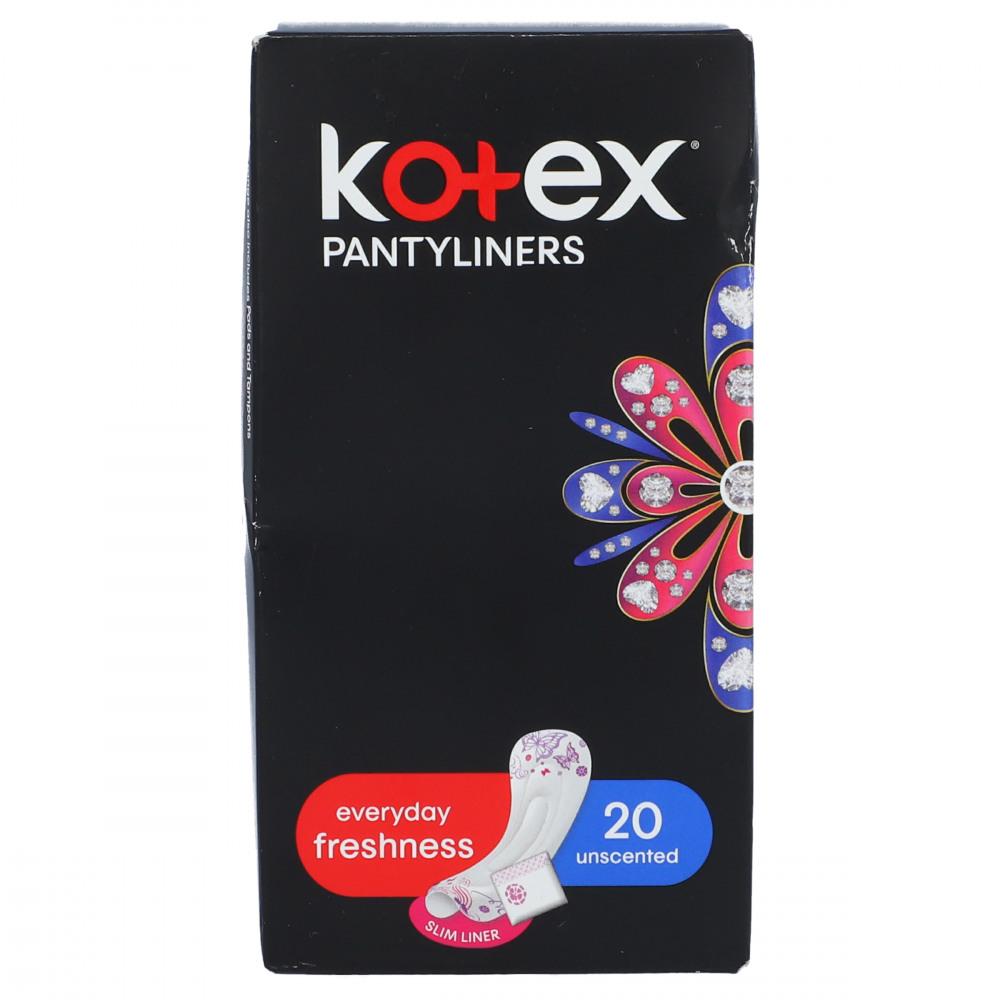 KOTEX PANTY LINERS EVERY DAY FRESHNESS 20 UNSCENTED