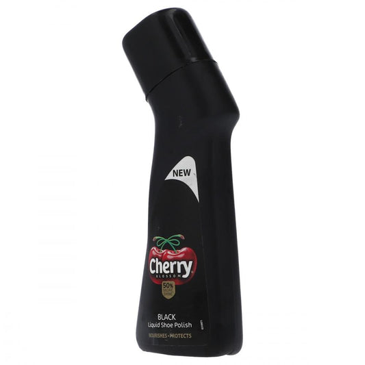 CHERRY BLOSSOM LIQUID SHINE BLACK SHOE POLISH 75ML