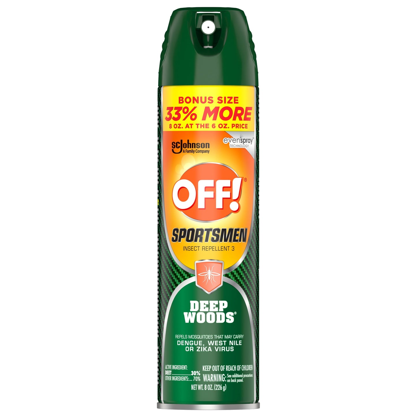 OFF! Sportsmen Deep Woods Insect Repellent 3, Sweat Resistant Bug Spray, 8 oz