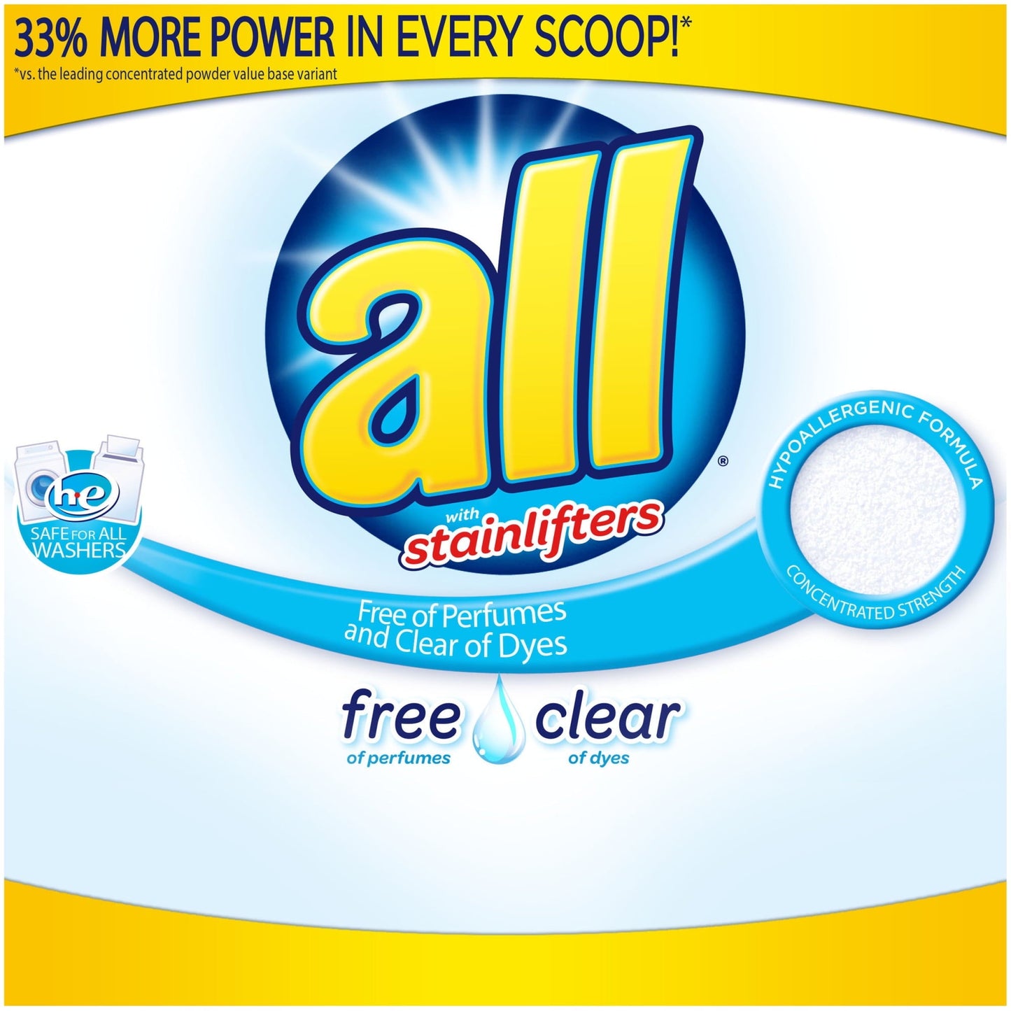 all Powder Laundry Detergent, Free Clear for Sensitive Skin, 52 Ounces, 40 Loads