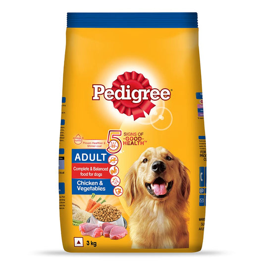 PEDIGREE DOG FOOD ADULT CHICKEN & VEGETABLE 3 KG