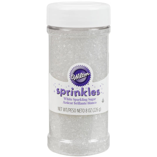 WILTON 710992 WHITE SPARKLING SUGAR 8 OZ PC