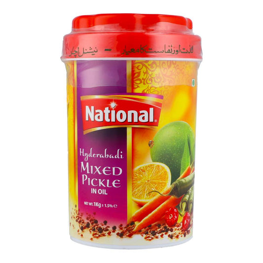 NATIONAL PICKLE HYDRABADI MIX JAR 1 KG