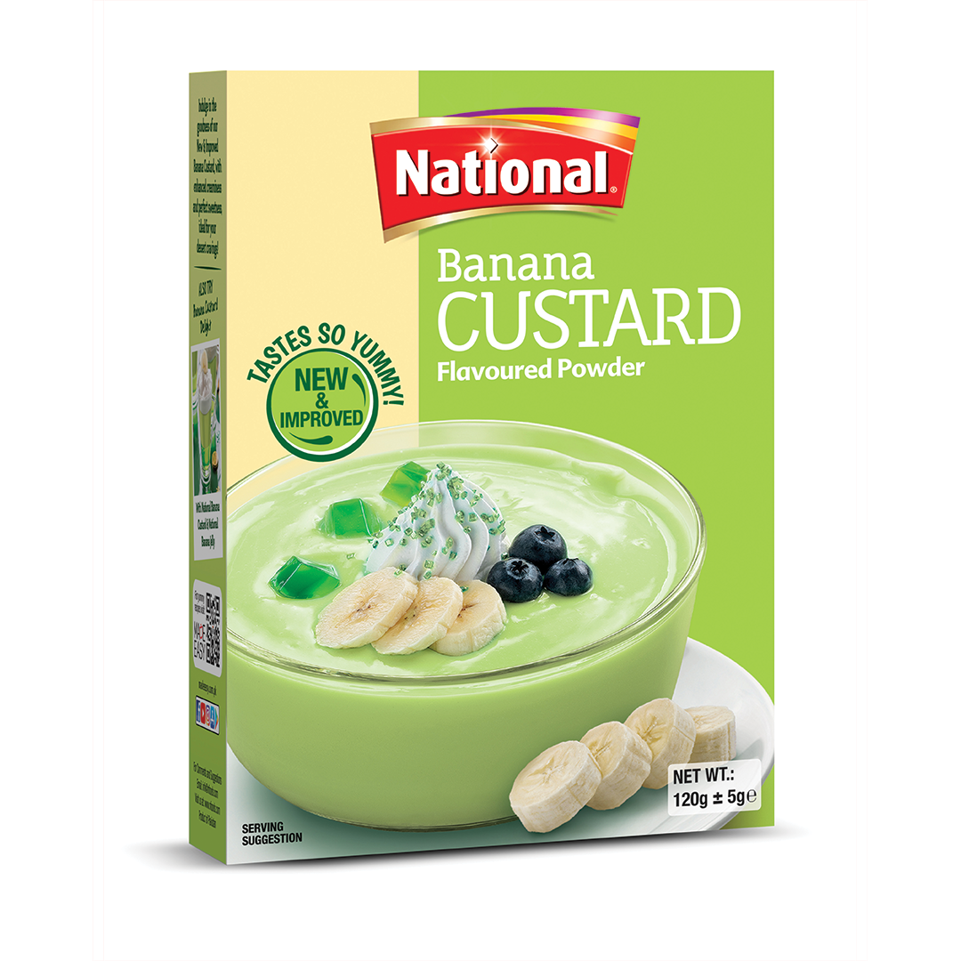 NATIONAL BANANA CUSTARD POWDER 120 GM