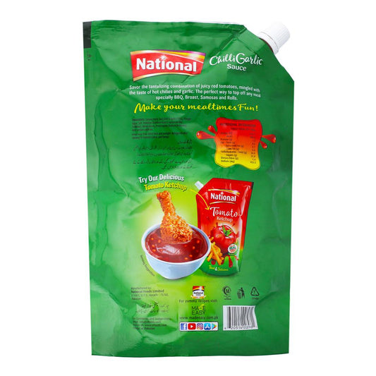 NATIONAL SAUCE CHILLI GARLIC POUCH 800 GM