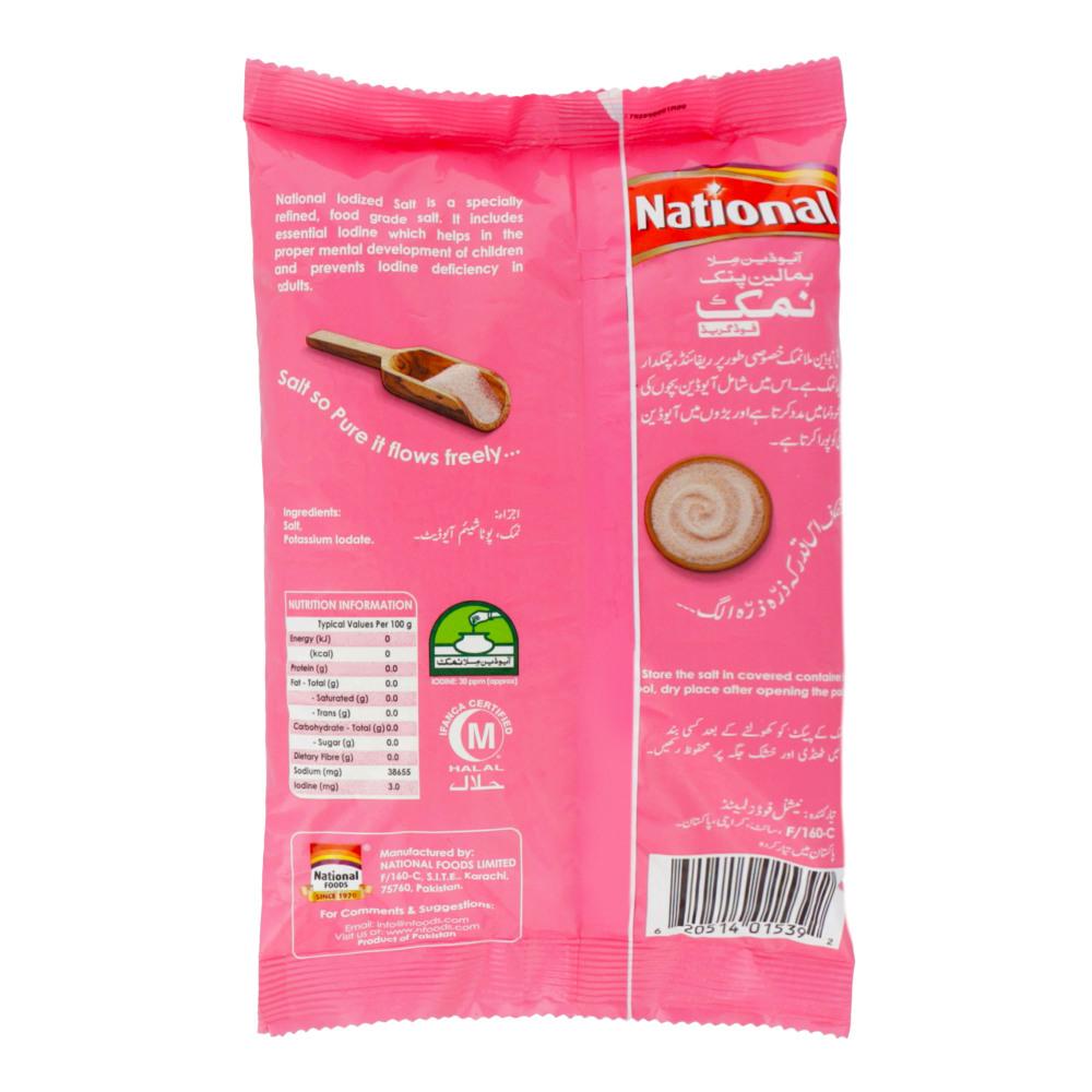 NATIONAL IODIZED PINK HIMALAYAN SALT 800 GM POUCH