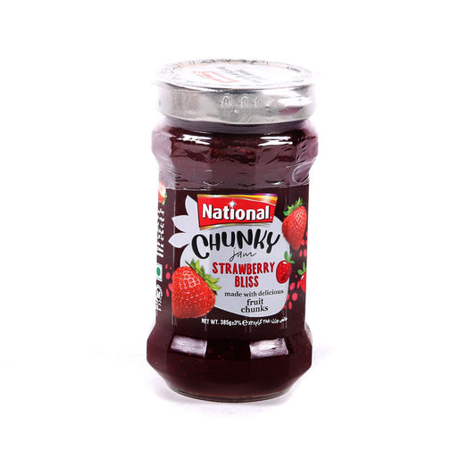 NATIONAL CHUNKY STRAWBERRY BISS JAM 385 GM