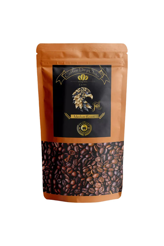 CAFFE LUSSO ROBUSTA MEDIUM ROAST COFFEE BEANS POUCH 400GM