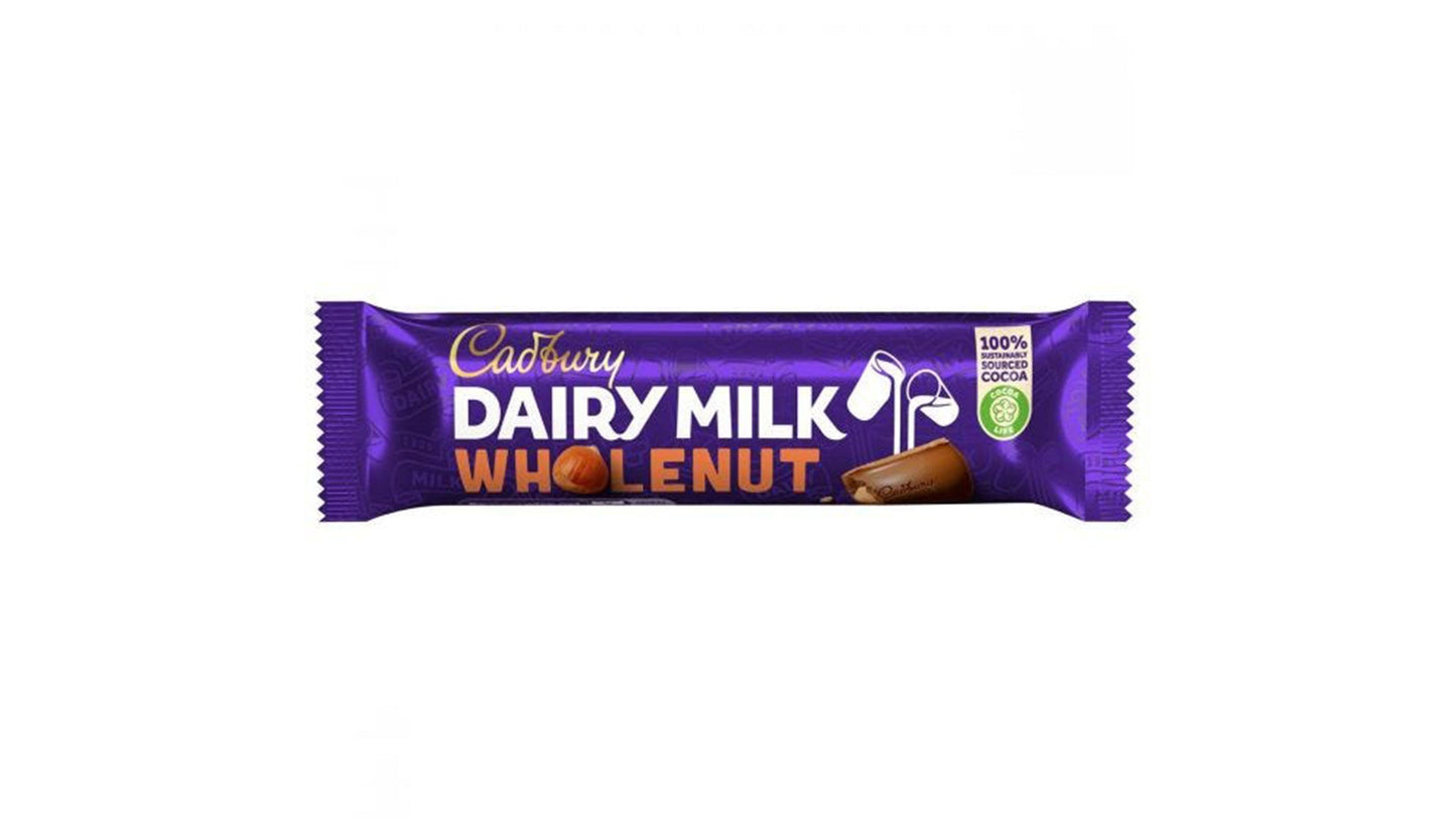 CADBURY DAIRY MILK CHOCOLATE WHOLE NUT 45 GM BASIC