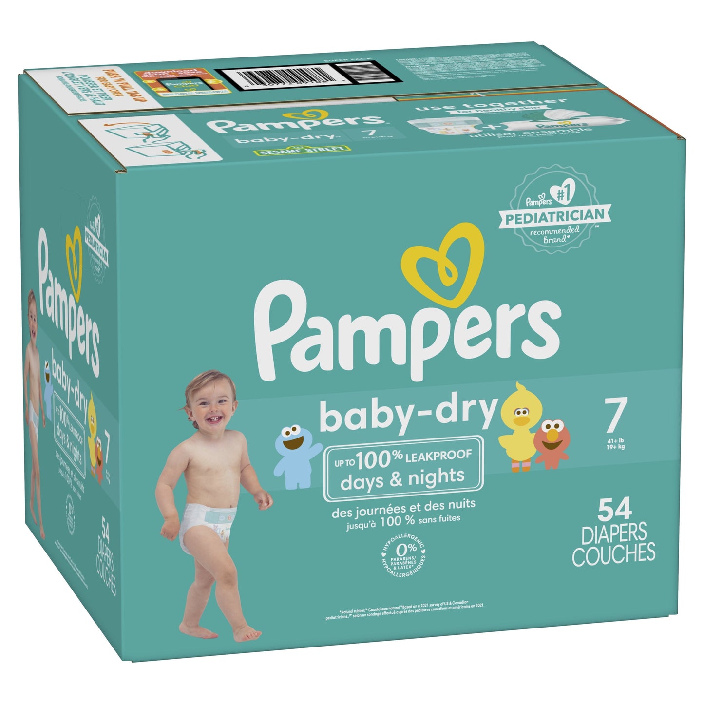 Pampers Baby Dry Diapers Size 7, 54 Count