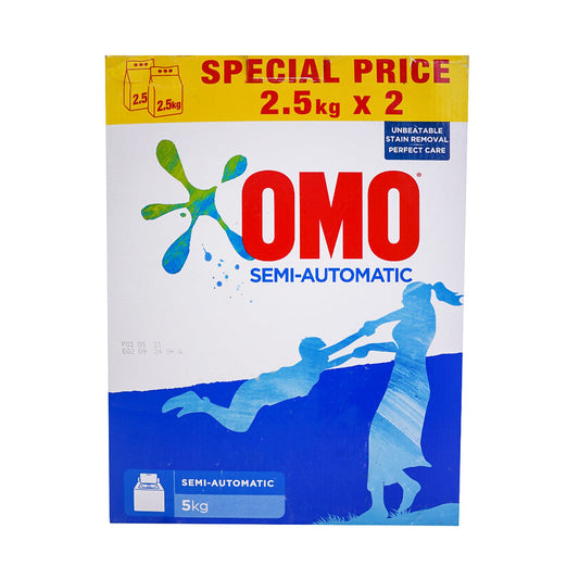 OMO WASHING POWDER SEMI AUTOMATIC BLUE 5 KG